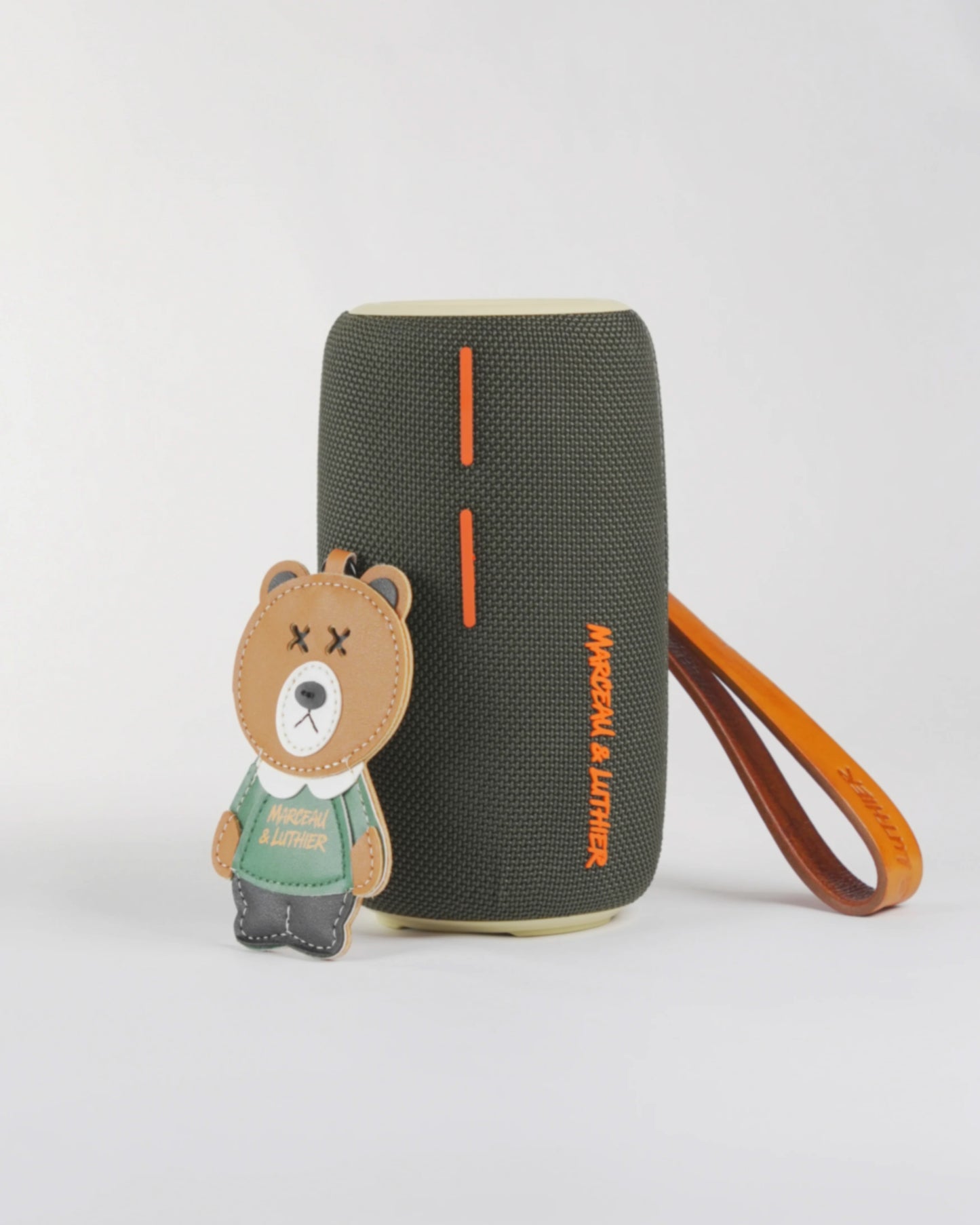 Pigalle speaker by Marceau & Luthier accessorized with the signature streetwear bear charm.